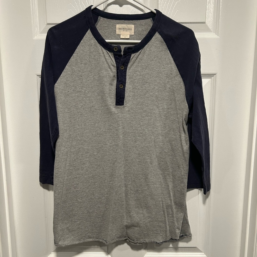 Obey Propaganda 3/4 sleeve henley
